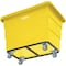 Global Industrial 8 Bushel Plastic Bulk Box Truck, Steel Chassis Base, Yellow, 33-3/10L x 24-3/5W x 27-2/5H 800312YL - alternate 3